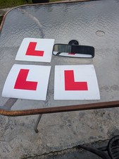 Learner drivers starter set. Three magnetic L plates nad a learners mirror