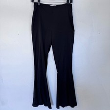 Acne Studios Flare Leg Side Zip Satin Pants Black size 34 US2
