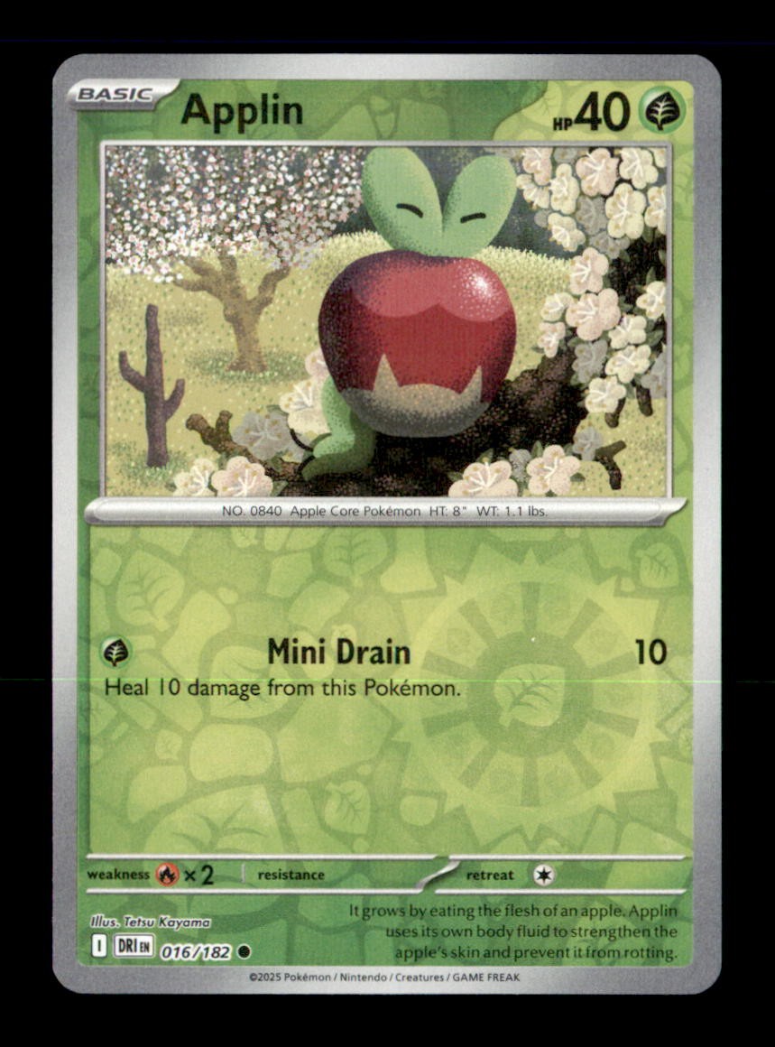 Applin 016/182 Common Destined Rivals Pokemon Reverse Holo Near Mint