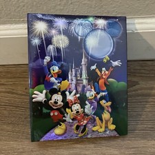 Disney Slip-in Photo Album Mickey Minnie Goofy Donald Pluto Fireworks Castle