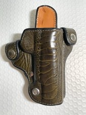Andrews Holster Exotic Ostrich Leg Skin 5” 1911 RH Wrapid Model Rear Belt Loop