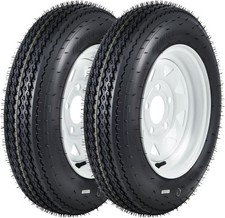 2pack Trailer Tires On Rims 5 Lug Bolt White Wheels 990-1820lbs Load Capacity 2pack Trailer Tires On Rims 5 Lug Bolt White Wheels 990-1820lbs Load Capacity