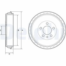 Tambor de freno BF564 DELPHI para SEAT VW AUDI SKODA