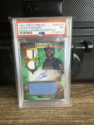 2024 Topps Triple Threads - Rookie Autograph Relics Jackson Chourio #RAR-JCH...