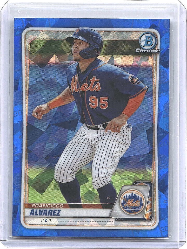 2020 Bowman Chrome Draft Sapphire Francisco Alvarez Prospect #BD-143 Mets