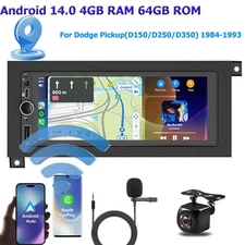 For 1984-1993 Dodge Pickup D150 D250 D350 Android 14 Carplay Car Stereo GPS WIFI