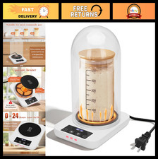 Sourdough Starter Warmer with Glass Dome, 1 F Thermostat  24h Timer, Baking Mat