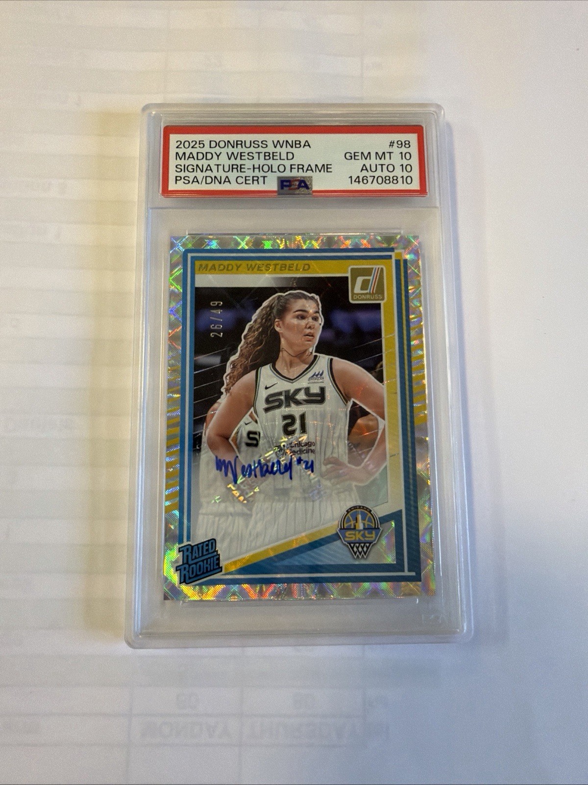 2025 Panini Donruss WNBA Holo #98 Maddy Westbeld Signature PSA 10 🔥