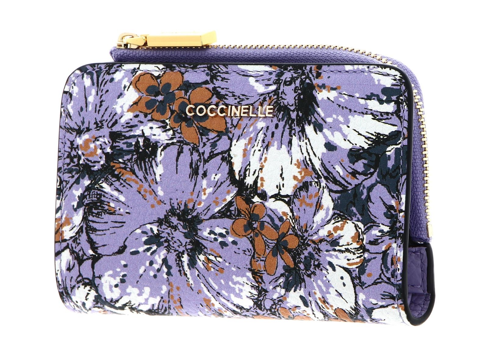 COCCINELLE Wallet Printed Grained Leather Multi. Lavender