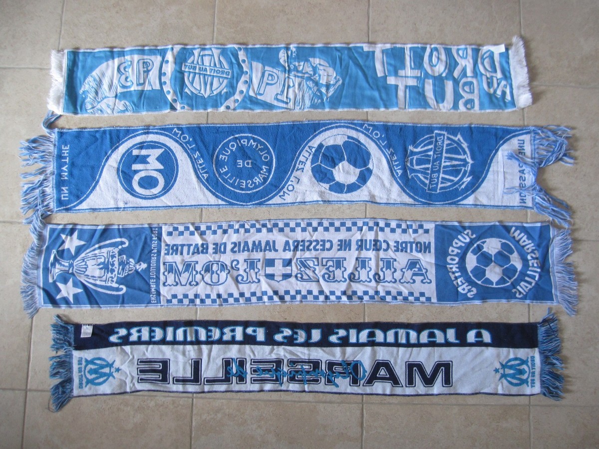 Écharpe Vintage Le Double Championnat Coupe De La Ligue OM Marseille