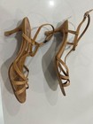 Manolo Blahnik Nude Leather Ankle Strap Sandals.  Size 37. — photo 4