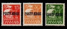 DENMARK SGP252/4 1929 PARCEL POST SET MTD MINT