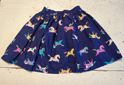 Girl's JOULES Size 7 Multi-Color Horse Theme Skirt
