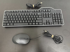 Dell KB813T Smartcard Wired Keyboard & Dell Wired Mouse Black MINT