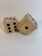2 Replacement Outdoor yardzee WOODEN 3 .5" dice 4 Yard game Lawn dice DD