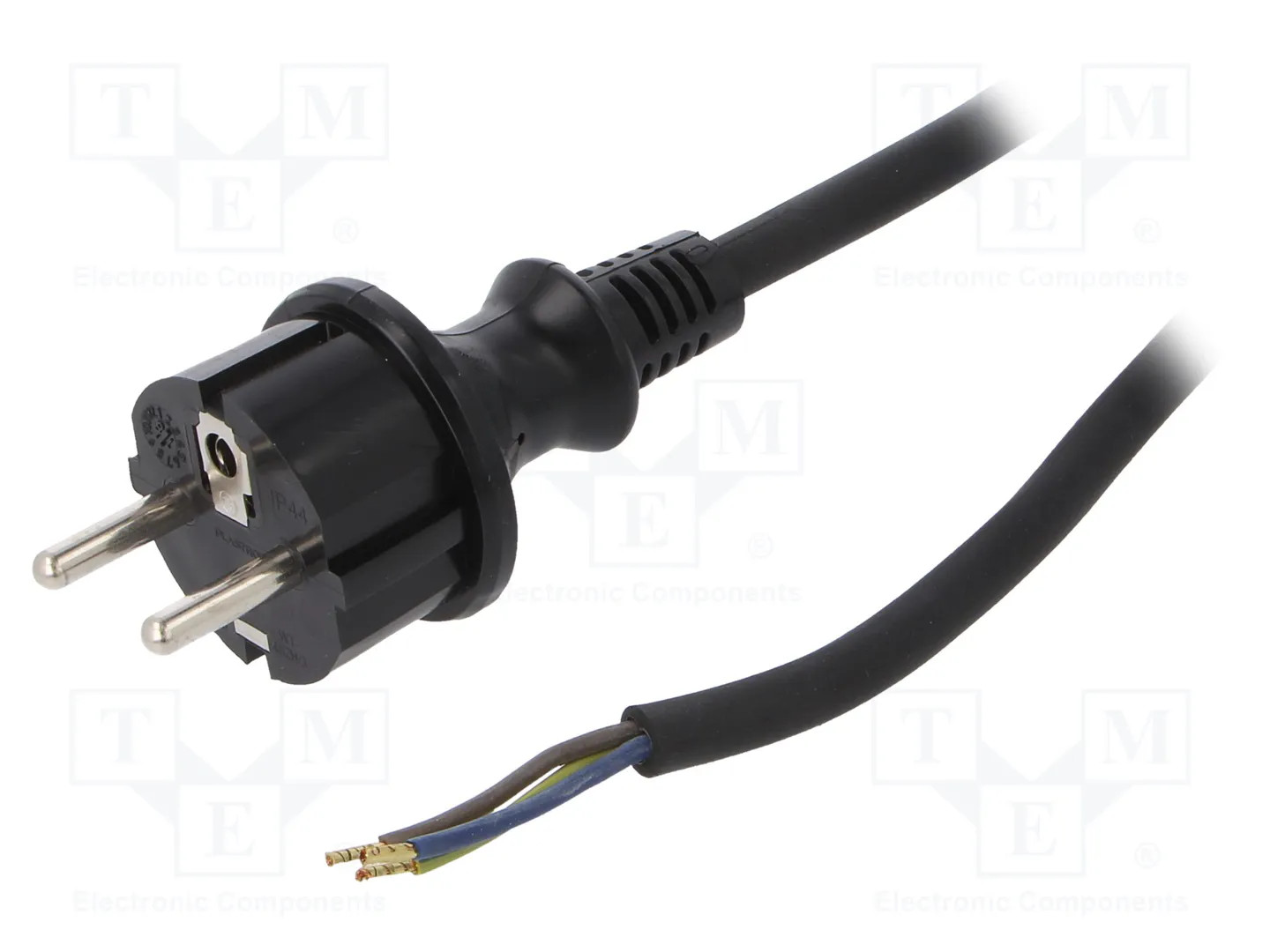 Plastrol Anschlusskabel mit Stecker PP-40H, H07RN-F 3x1, IP44, 4m (W-97209) (4 m), Stromkabel, Schwarz - Bild 3