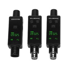 2.4GHz Wireless Lavalier Mic System Rechargeable XLR 24bit/48kHz