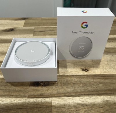 Google Nest Thermostat Smart Programmable Wi-Fi Thermostat Snow New In Box NIB
