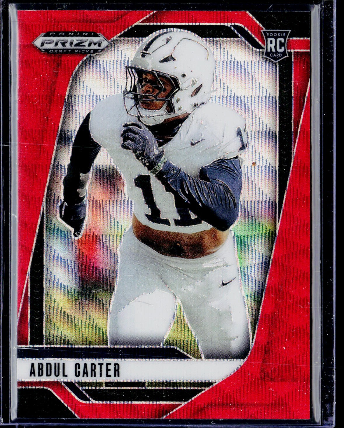 2025 Panini Prizm Draft Picks #102 Abdul Carter Prizms Ruby Wave