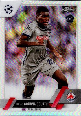 2022-23 Topps Chrome UEFA UCC # 117 Lucas Gourna-Douath refractor rookie card RC