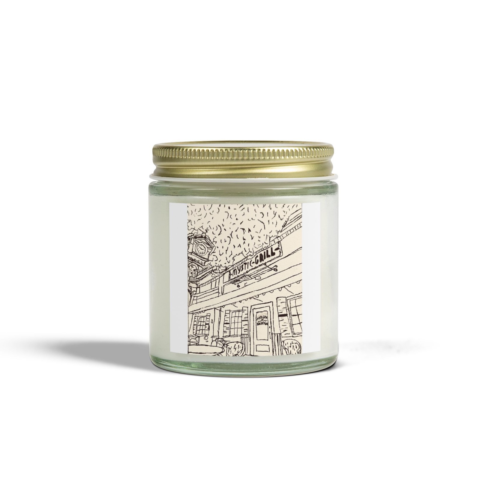 Mystic Grill Candle hand drawn design - Cozy Vibes for Home 