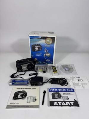 Sealife DC500 Underwater Camera Bundle, Case, Charger, Dock, More TESTED Works