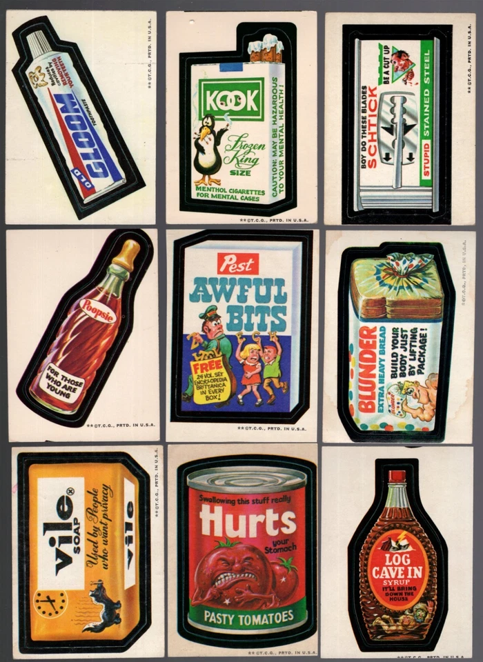 1973 Topps Wacky Packs Series 2 Complete Set 33/33 Packages VG RUN TONY GURGLE - Image 3 of 4