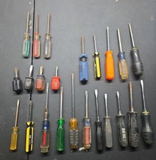Lot Of 23 Plastic Soft Grip Hard Handle Screwdrivers Phillips Flat Square Head Lot Of 23 Plastic Soft Grip Hard Handle Screwdrivers Phillips Flat Square Head