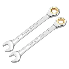 2pcs 14mm Ratcheting Combination Wrench Ratchet Box Ended Open End Spanner