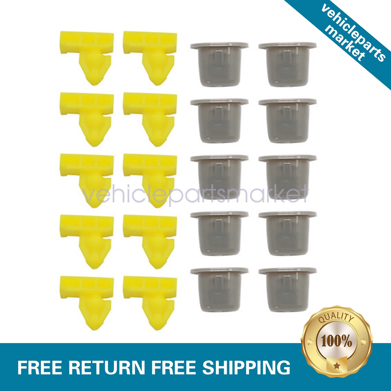 20 clips de moldura de apertura de pozo de rueda y ojales acampanados para Nissan Rogue Juke