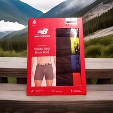 New Balance Men's 4 Pack Performance Athletic Mesh Boxer Brief M 32 - 34 NEW