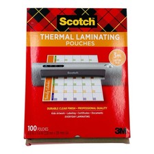 100 Pouches Scotch Letter Size Thermal Laminating Pouches 3 mil 8.9" x 11.4"