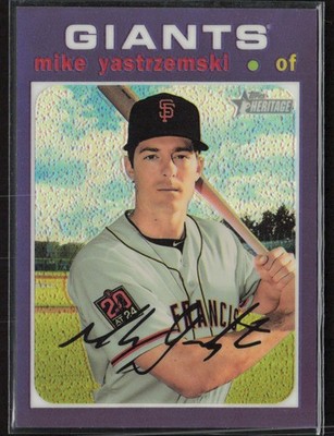 2020 Topps Heritage #THC-426 Mike Yastrzemski Chrome Purple Refractor