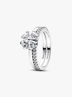 Pandora Silber Sparkling Lucky Clover Spittable Ring 194507C01 Weite 52 Neu