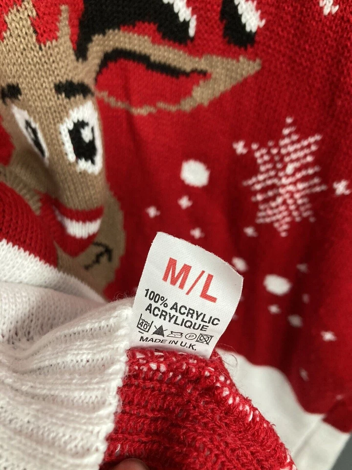 CHRISTMAS Jumper - Size Medium/Large - Red - Great Condition - Women’s - Image 3 of 4