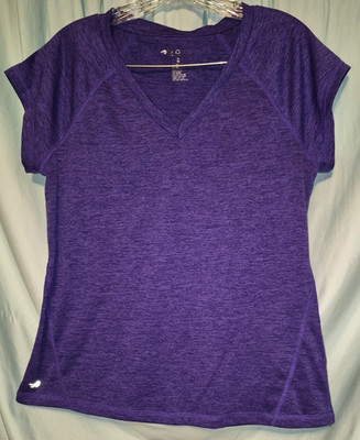 Ideology Dark Purple V-Neck SS Athletic Fit Tee Size M