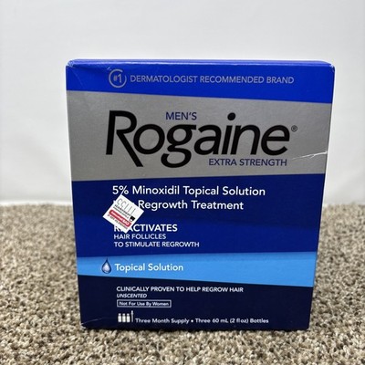 ROGAINE Men's Extra Strength Topical Solution Three  (2 fl oz) Bottles EXP 08/28