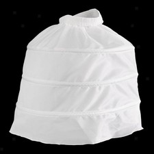 Damen Viktorianisches Kleid Bustle Crinoline Hoop Bustle Cage Pannier Wei&szlig;