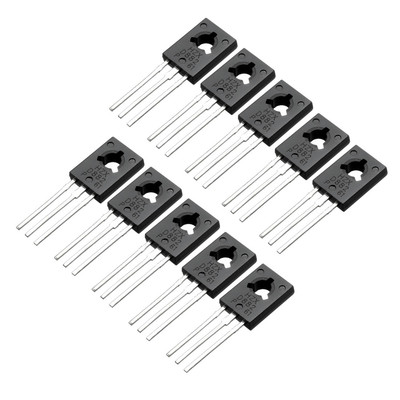 10 pcs D882 Transistor 3A TO-126 NPN 3 Pins PCB Hole Bipolar 30V 3A 1.25W