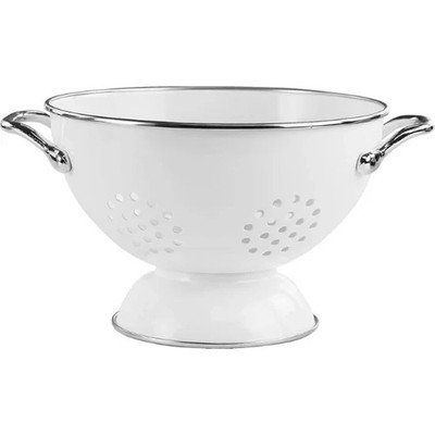 Reston Lloyd Calypso Basics 1.5 Qt Enameled Colander   White Kitchen Strainer
