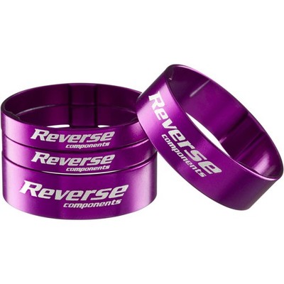 Reverse Ultralight Headset Spacer Set, Set/4, Purple 1-1/8''