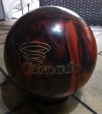 Ebonite Tornado Red & Black Bowling Ball Made In USA
