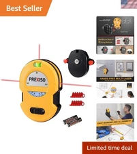 Versatile 30Ft Laser Level - Precision Alignment with LED & Bubble Vials for DIY