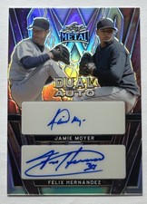 2024 Leaf Metal JAMIE MOYER FELIX HERNANDEZ Mariners Auto 1/1 Mariners