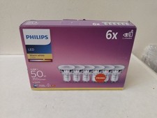 Philips GU10 LED Spot Light Bulbs 6 Pack 4.6W 50W Equivalent Cool White 2700K