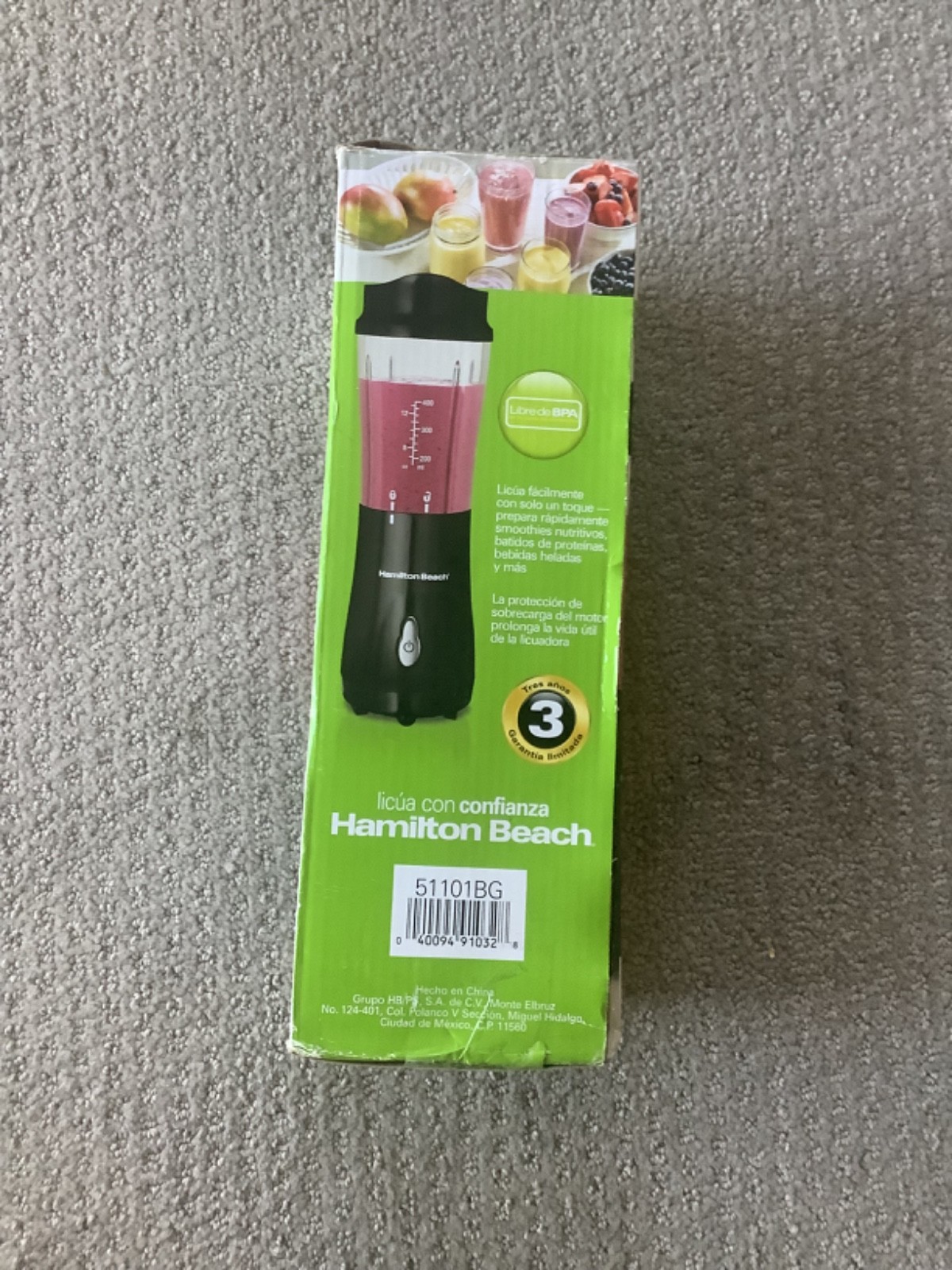 Hamilton Beach 51101BG Personal Blender with Travel Lid - Bl