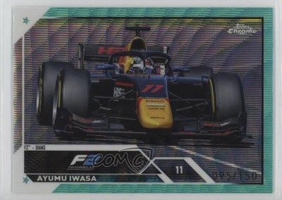 2023 Topps Chrome Formula 1 F2 Cars Aqua Wave Refractor /150 Ayumu Iwasa 3hd