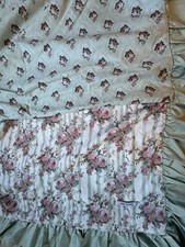 Posh Peanut Trixie Duvet Cover Sage Floral Boho Chic Ruffled Twin Size Bedding