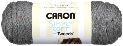 Caron Simply Soft Tweeds Garn - grau meliert - 294023-23002