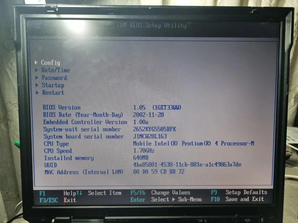 IBM ThinkPad A31 - 30 GB HDD, Intel Pentium 4-M, 640 MB RAM - Immagine 4 di 4